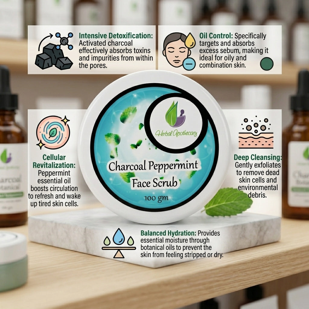 Charcoal Peppermint Face Scrub 100ml